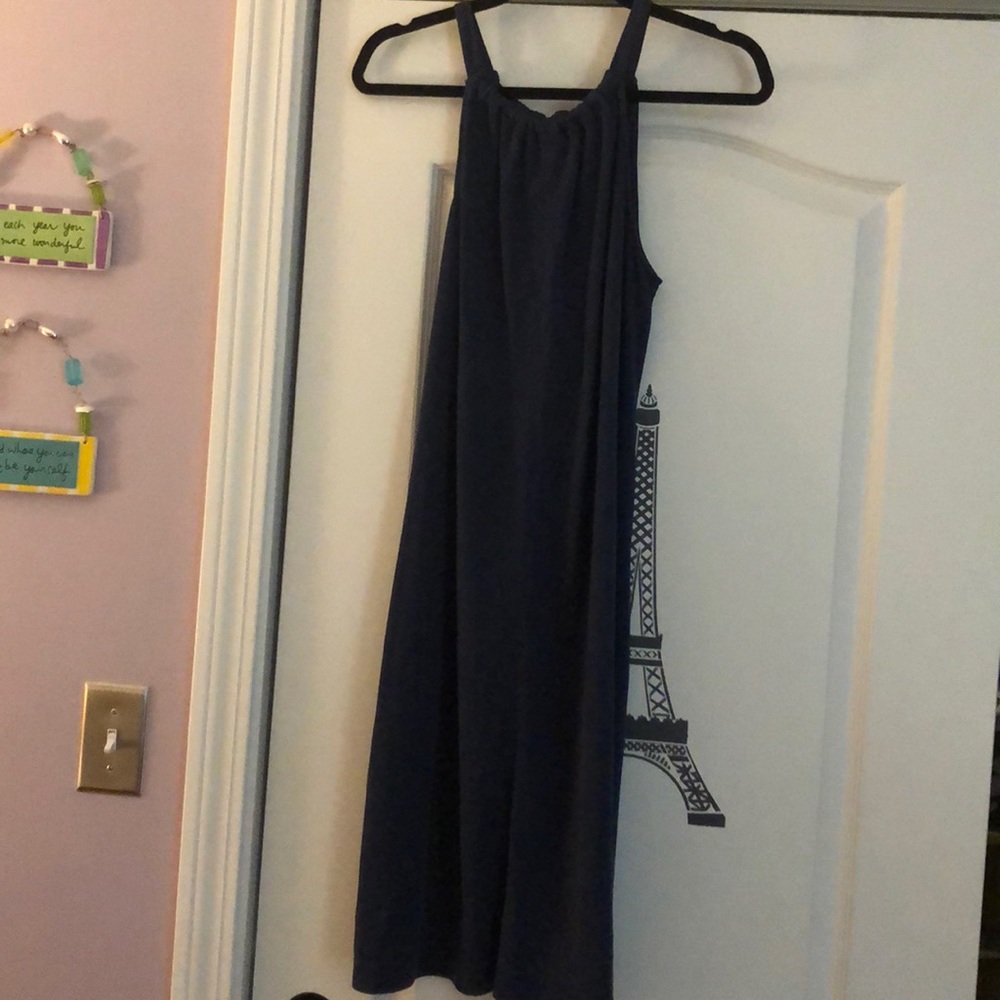 Halter top blue dress